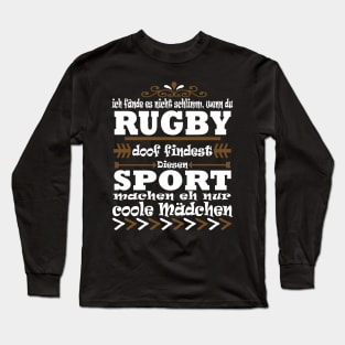 Rugby Team Flag Rugbyspieler Team Spruch Long Sleeve T-Shirt